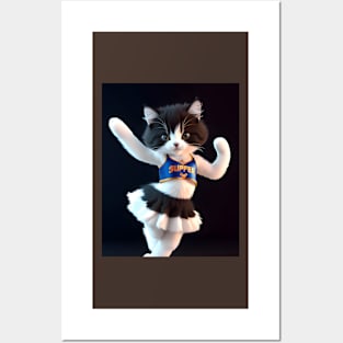 Cheerleader cat - Modern digital art Posters and Art